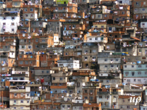 Favelas in Brazil - congested and cramped living spaces lacking basic infrastructure.