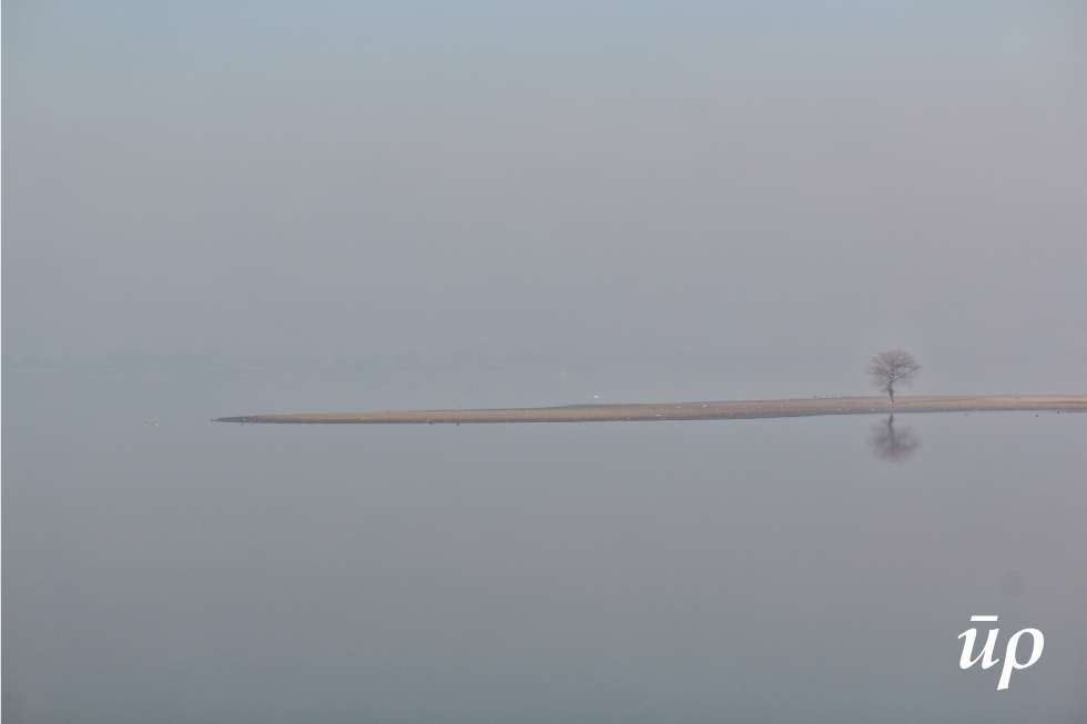 During winters mystic fog envelops the Chandlai and one can not look to the other edge of the expansive lake.