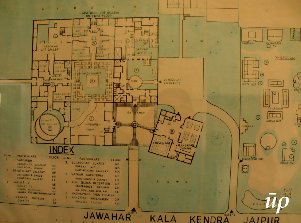 Plan of Jawahar Kala Kendra, Jaipur, Rajasthan